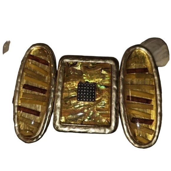 Chico's Chunky Stone & Resin Chain Belt - Picture 3 of 8